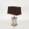 Hollywood Regency Chrome and Brass Columns Table Lamp by Rome Rega, 1970s 11