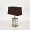 Lampe de Bureau Colonnes Hollywood Regency en Chrome et Laiton par Rome Rega, 1970s 11