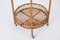 French Riviera Bamboo and Rattan Serving Bar Cart Trolley, 1960s, Image 5