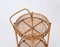 French Riviera Bamboo and Rattan Serving Bar Cart Trolley, 1960s 4