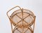 French Riviera Bamboo and Rattan Serving Bar Cart Trolley, 1960s, Image 4