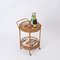French Riviera Bamboo and Rattan Serving Bar Cart Trolley, 1960s 12