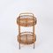 French Riviera Bamboo and Rattan Serving Bar Cart Trolley, 1960s 10