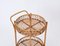 French Riviera Bamboo and Rattan Serving Bar Cart Trolley, 1960s 3