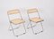 Italian Cane and Chrome Plia Chairs by Piretti for Castelli, 1970s, Set of 4, Image 11