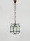 Mid-Century Hängelampe aus Messing & Abgeschrägtem Glas im Stil von Adolf Loos, Italien, 1950er 9