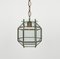 Mid-Century Pendant Light in Brass and Beveled Glass in the style of Adolf Loos, Italy, 1950s 6