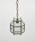 Lampe à Suspension Mid-Century en Laiton et Verre Biseauté de style Adolf Loos, Italie, 1950s 7