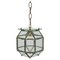 Mid-Century Pendant Light in Brass and Beveled Glass in the style of Adolf Loos, Italy, 1950s 1