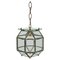 Mid-Century Pendant Light in Brass and Beveled Glass in the style of Adolf Loos, Italy, 1950s, Image 1