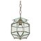 Mid-Century Pendant Light in Brass and Beveled Glass in the style of Adolf Loos, Italy, 1950s 2