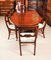 19th Century Regency Concertina Action Dining Table and Chairs, Set of 11 2