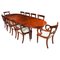 19th Century Regency Concertina Action Dining Table and Chairs, Set of 11 1