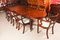 Tavolo da pranzo Regency a fisarmonica con sedie, XIX secolo, set di 11, Immagine 20