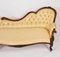 Sofá con chaise longue victoriano de nogal, siglo XIX, Imagen 3