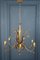 Lámpara de araña vintage de metal dorado, 1960, Imagen 1