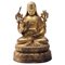 Sculpture Bouddhiste Hindoue en Bronze Doré du Tibet 1