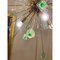 Lámpara de araña Sputnik Cubes verdes de cristal de Murano dorado de Simoeng, Imagen 8
