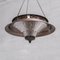 Lampe à Suspension Style Pagode Antique en Verre et Métal, France 3