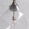 Large Clear Glass and Brass Bulb Shaped Pendant Light 2