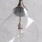 Large Clear Glass and Brass Bulb Shaped Pendant Light, Image 2