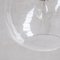 Große birnenförmige Hängelampe aus klarem Glas und Messing 4