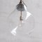Large Clear Glass and Brass Bulb Shaped Pendant Light 3