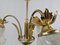 Liberty Italian Glass and Brass Chandelier, 1970s 10