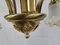 Liberty Italian Glass and Brass Chandelier, 1970s 13