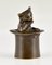 Campana de mesa antigua de bronce con gato con sombrero de copa, 1880, Imagen 2