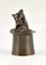 Campana de mesa antigua de bronce con gato con sombrero de copa, 1880, Imagen 8