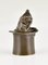 Campana da tavolo antica in bronzo raffigurante un gatto con cappello a cilindro, 1880, Immagine 7