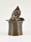 Campana de mesa antigua de bronce con gato con sombrero de copa, 1880, Imagen 7