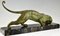 Demetre Chiparus, Art Deco Panther Sculpture, 1930, Metal Sculpture on Marble Base 3