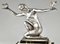 Joan Salvado Voltas, Art Deco Sculpture of Dancer with Birds, 1930, Bronze on Marble Base 3