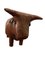 Leather Bull Stool from Dimitri Omersa, 1970s, Image 1