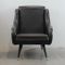 Fauteuil Polipiel Mid-Century Noir, Italie, 1960s 2