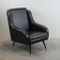 Mid-Century Italian Black Polipiel Armchair, 1960s 1