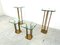 Vintage T18 Glass and Brass Side Tables by Peter Ghyczy, 1970s, Set of 4 6