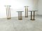 Vintage T18 Glass and Brass Side Tables by Peter Ghyczy, 1970s, Set of 4 2