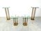 Vintage T18 Glass and Brass Side Tables by Peter Ghyczy, 1970s, Set of 4, Image 7