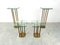 Tables d'Appoint T18 Vintage en Verre et Laiton par Peter Ghyczy, 1970s, Set de 4 4