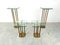 Vintage T18 Glass and Brass Side Tables by Peter Ghyczy, 1970s, Set of 4 4