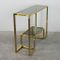 Vintage Italian Brass and Glass Console Table, 1970s 4