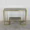 Vintage Italian Brass and Glass Console Table, 1970s, Image 1