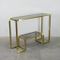 Vintage Italian Brass and Glass Console Table, 1970s 2