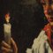 Italienischer Künstler, Porträt eines jungen Mädchens, 1948, Öl auf Karton, gerahmt 7