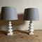 Mid-Century Spanish Alabaster Table Lamps, 1980s, Set of 2 1