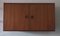 Danish Teak Flip Top Media Wall Cabinet, 1960s 1