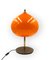 Orangefarbene Mid-Century Tischlampe aus Glas von Alessandro Pianon für Vistosi, Italien, 1960er 1